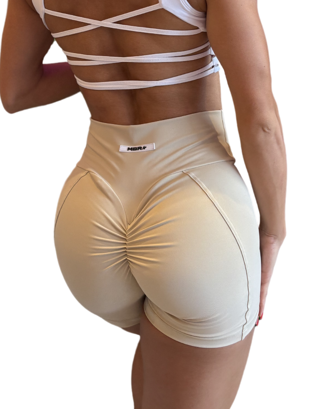 SHORT LISO NUDE (fruncido)