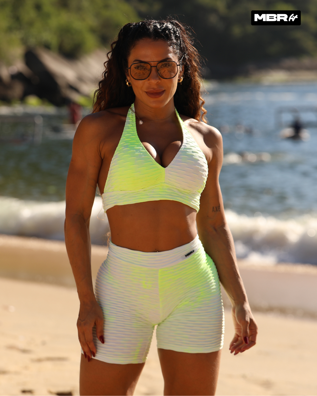 SET CORTO GRINGA TIE DYE NEON (fruncido)