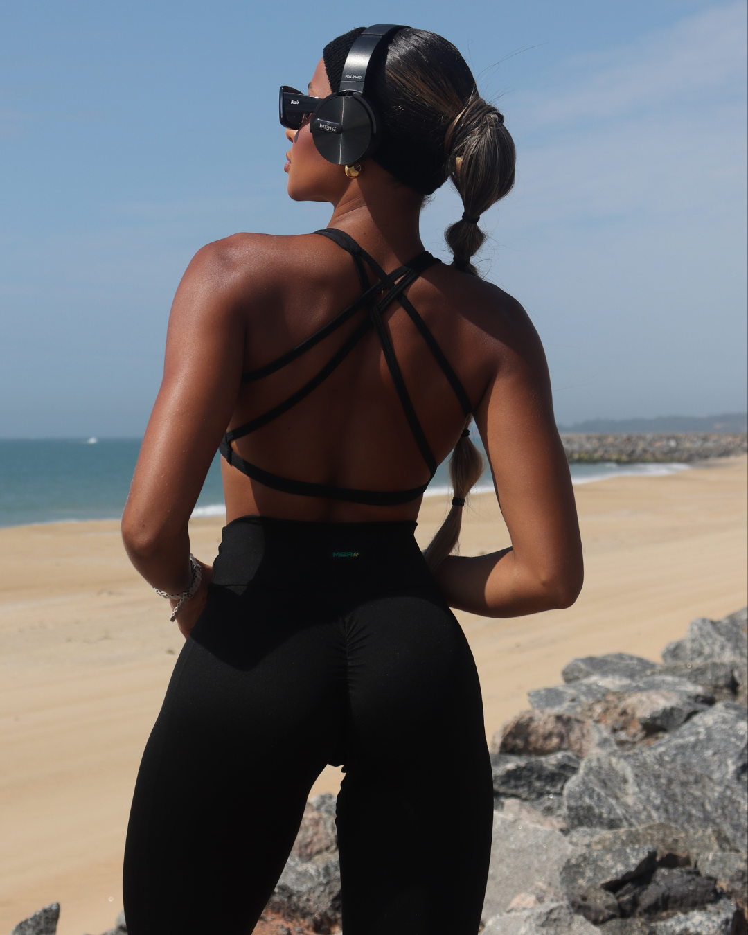 SET ARANHA LISO NEGRO (fruncido)