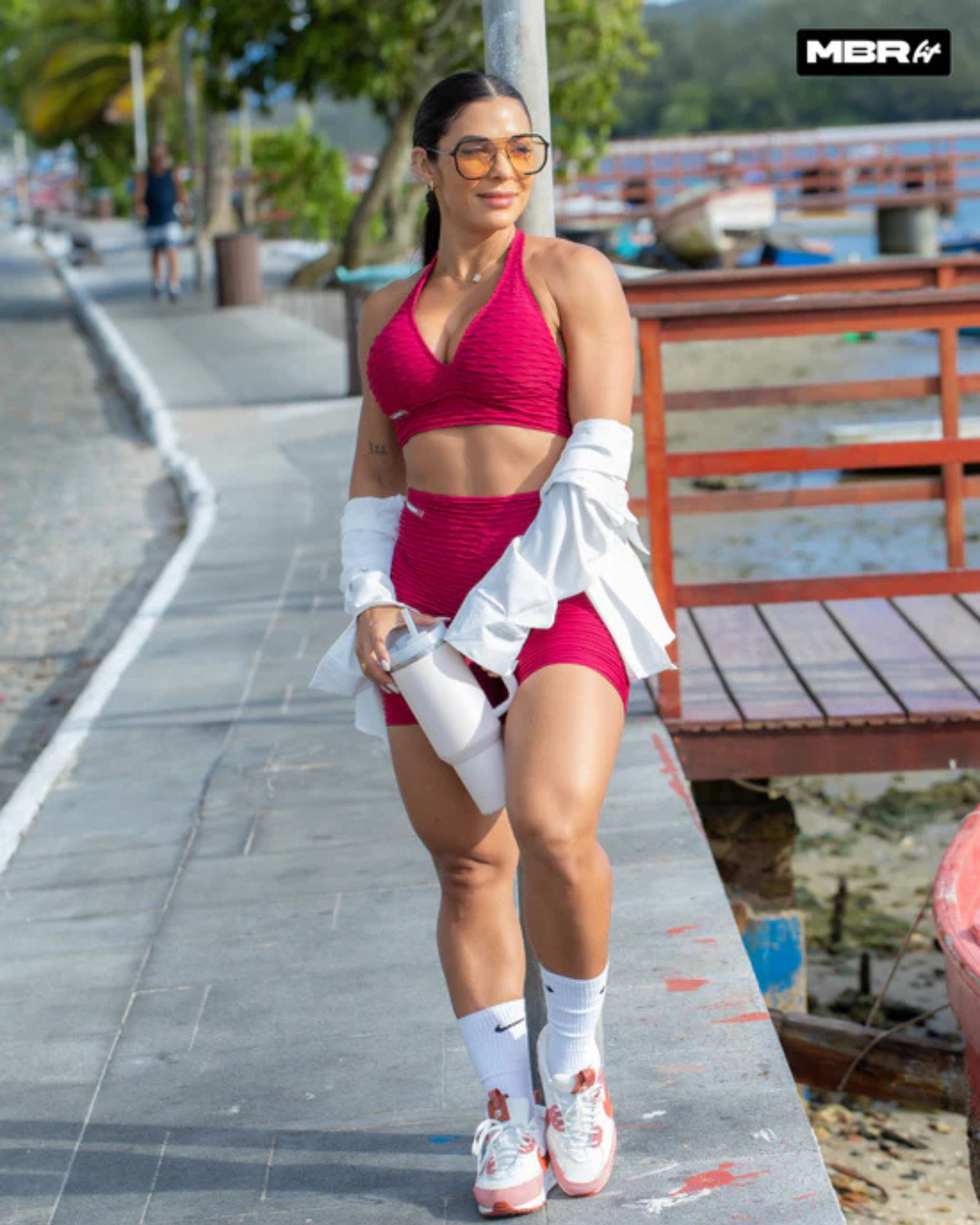 SET CORTO GRINGA CEREZA (fruncido)