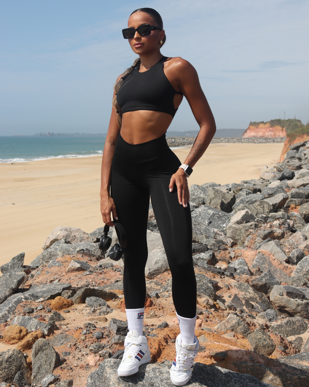 SET ARANHA LISO NEGRO (fruncido)