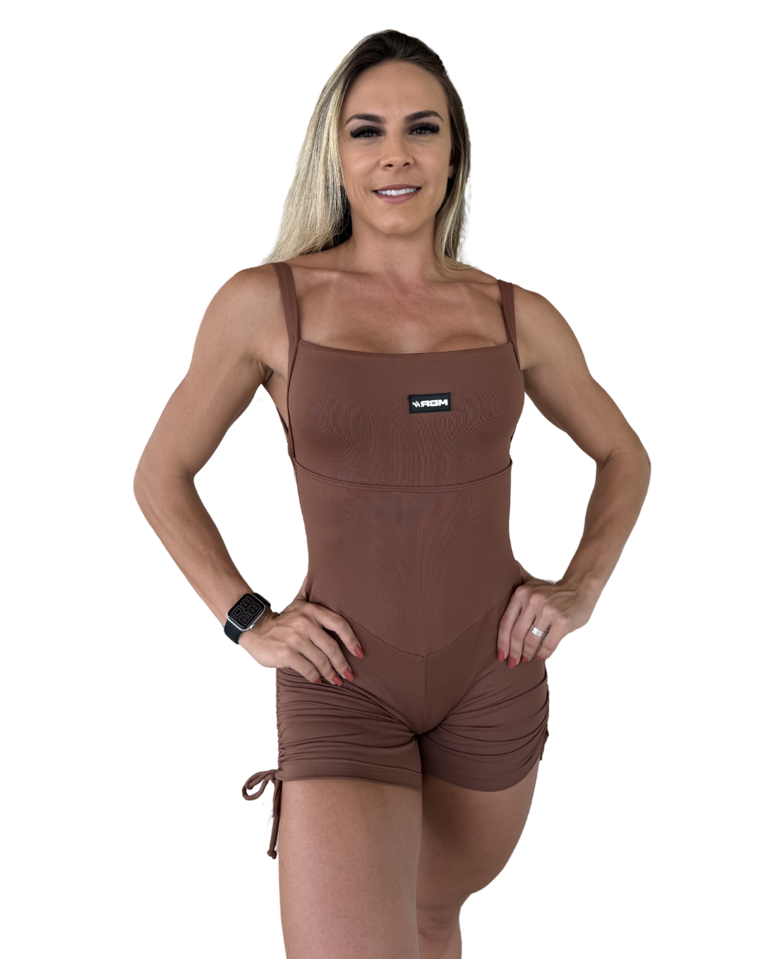 MONO CORTO FRENTE UNICA MARRON (fruncido)