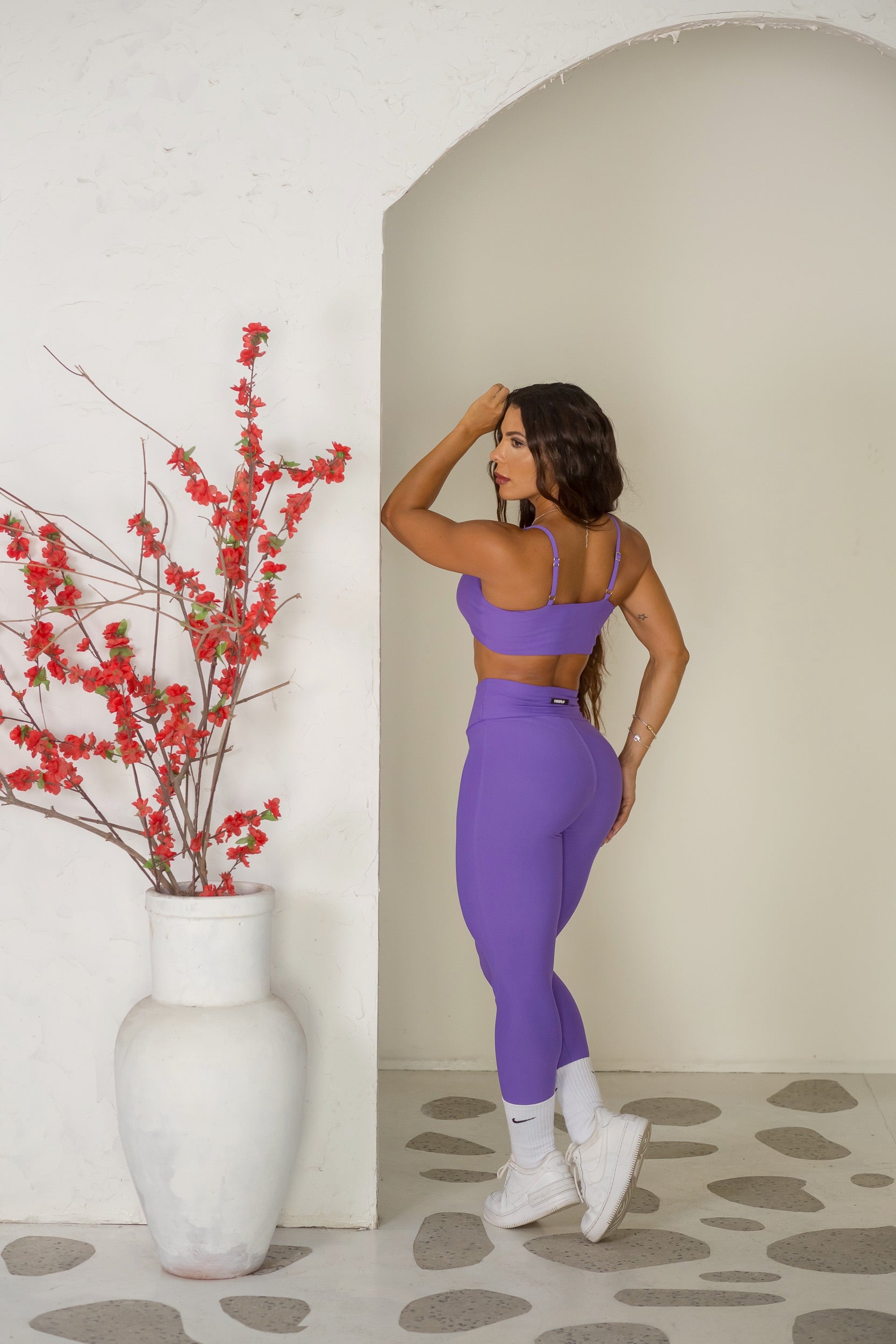 CONJUNTO LEGGING LISO MORADO (regular)