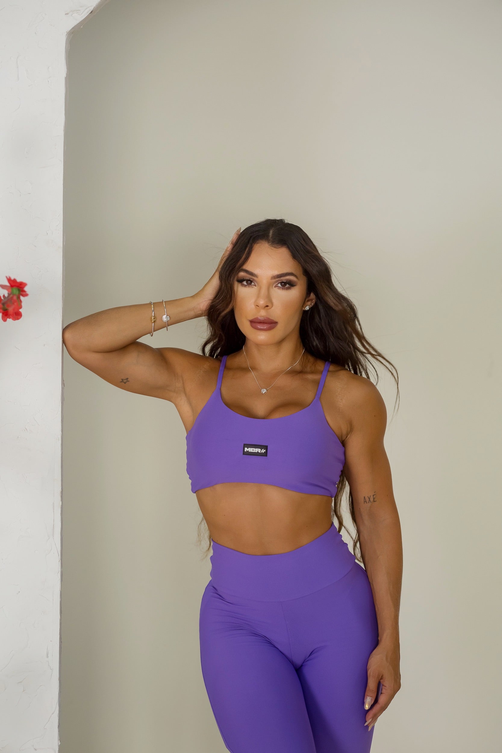 CONJUNTO LEGGING LISO MORADO (regular)