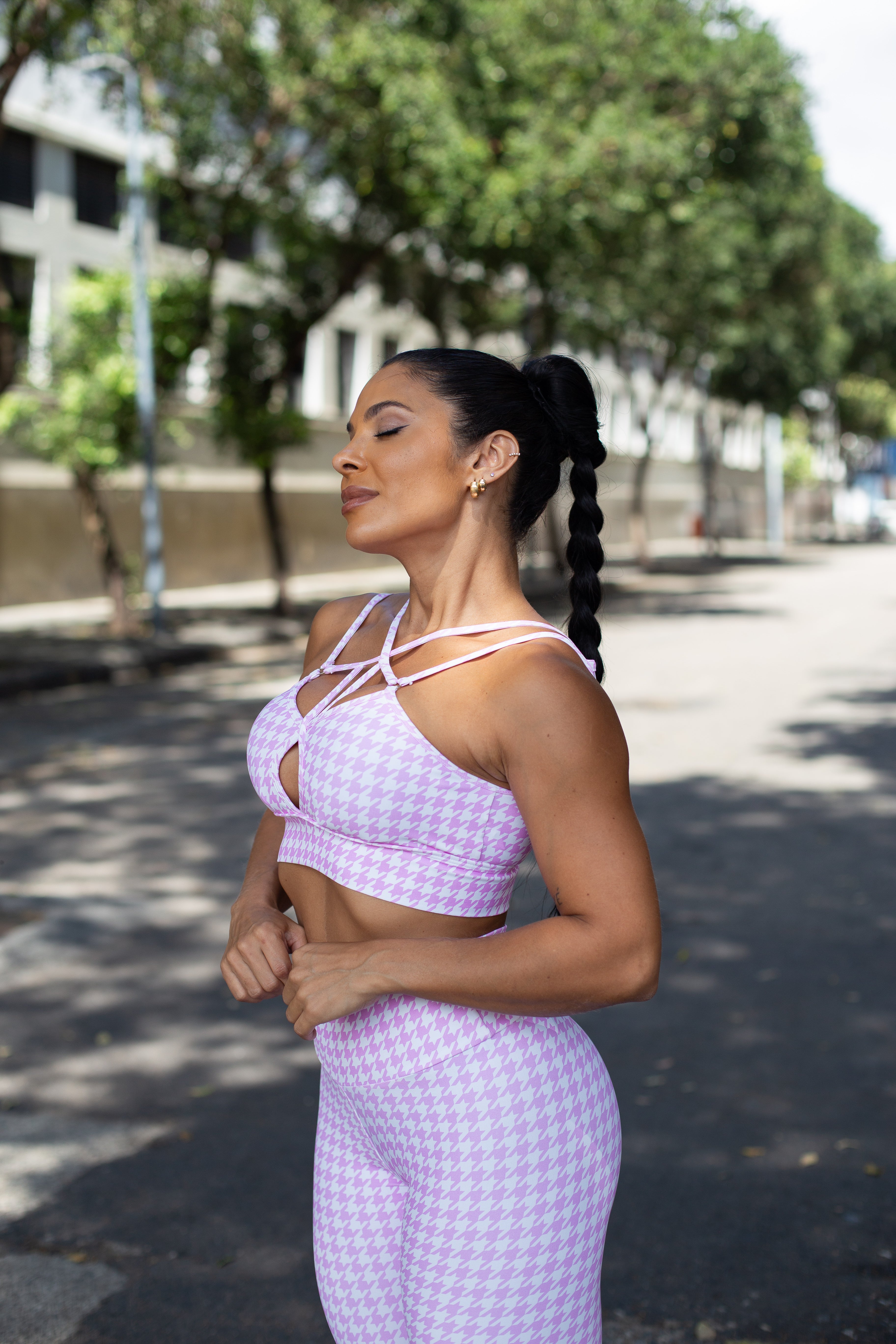 CONJUNTO XADREZ ROSA (fruncido)