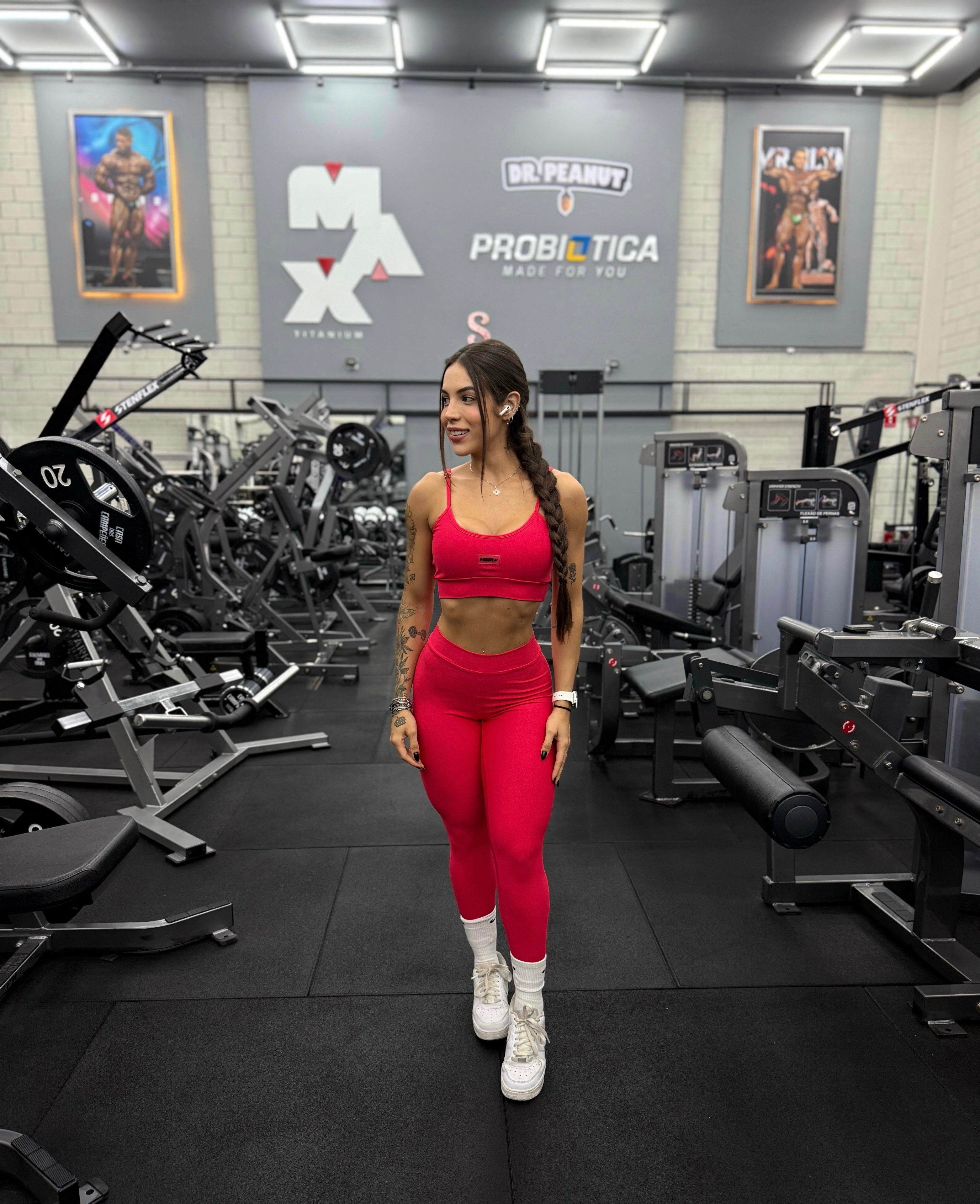 LEGGING GRINGA ROJO LISO (fruncido)