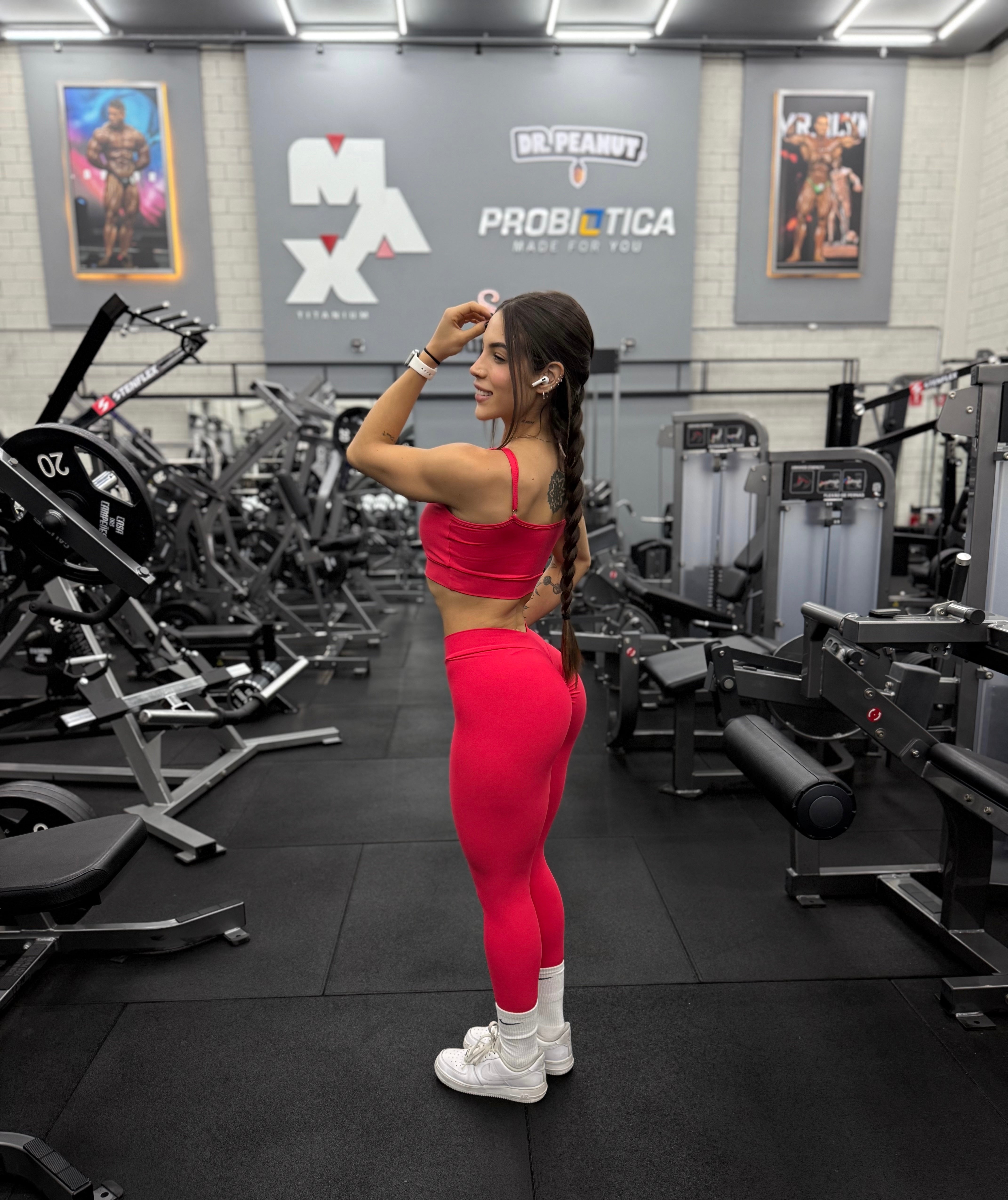 LEGGING GRINGA ROJO LISO (fruncido)