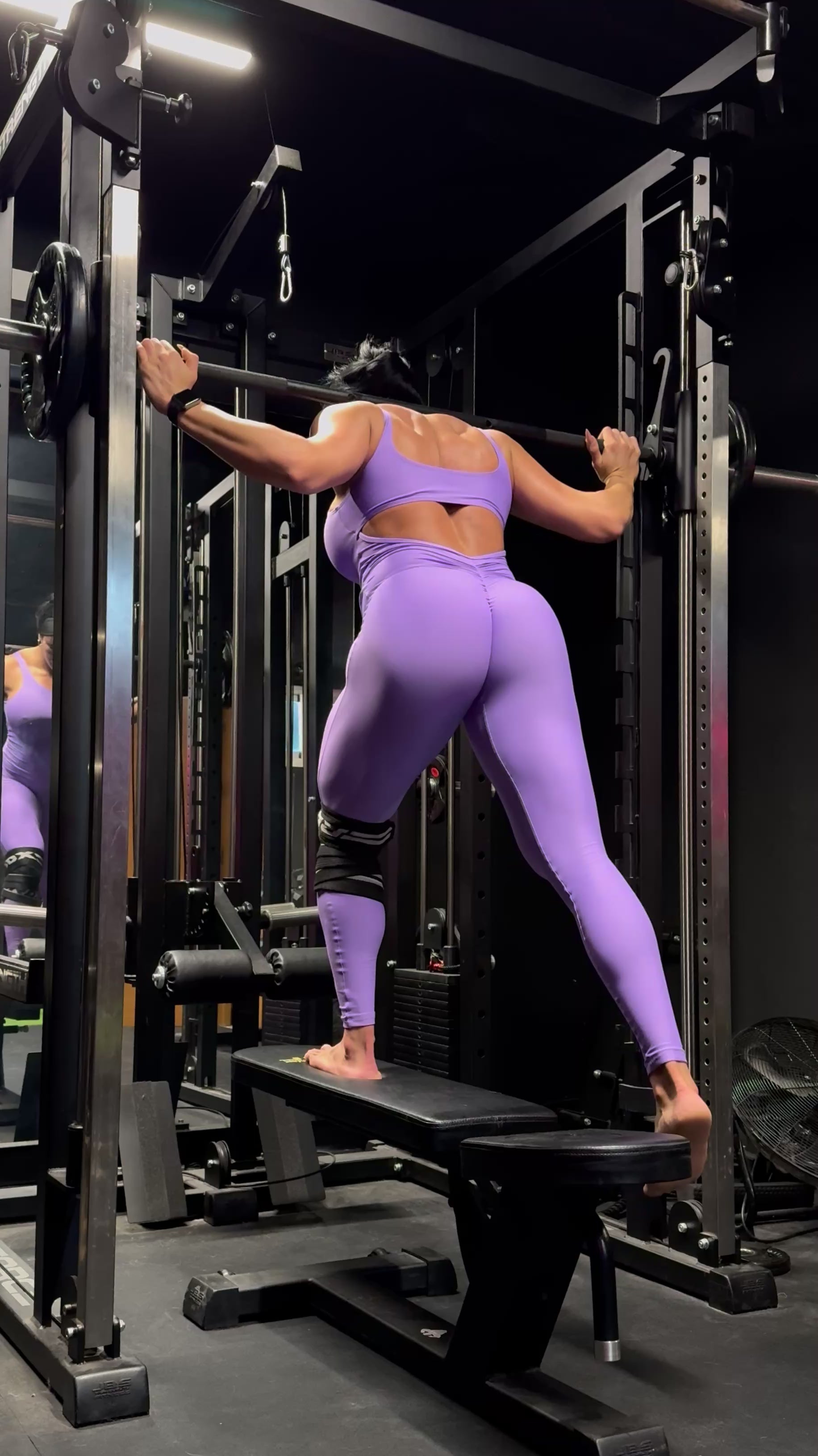 MONO LARGO BRANDED LISO LILA (fruncido)