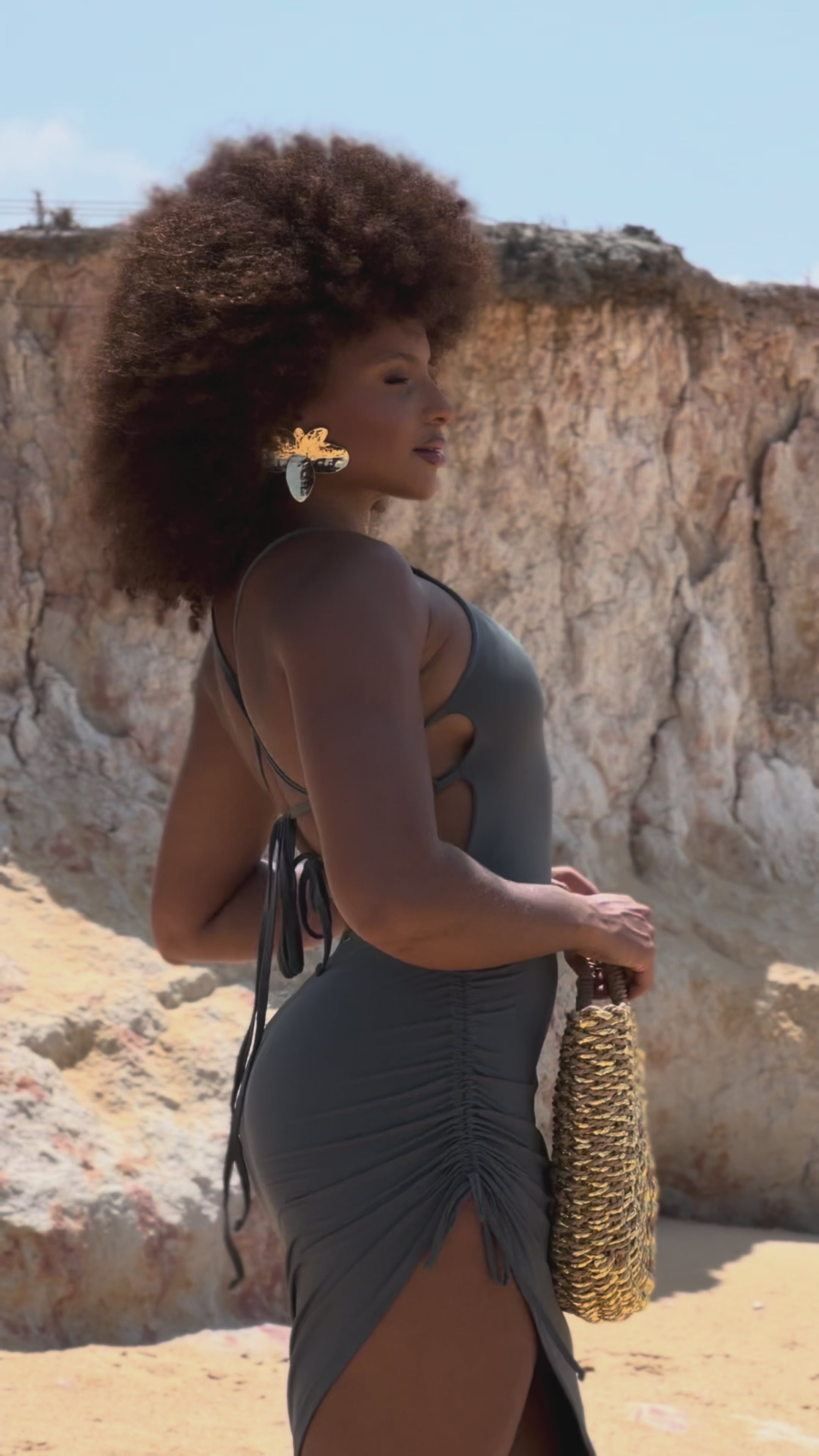 VESTIDO PRAIA CINZA