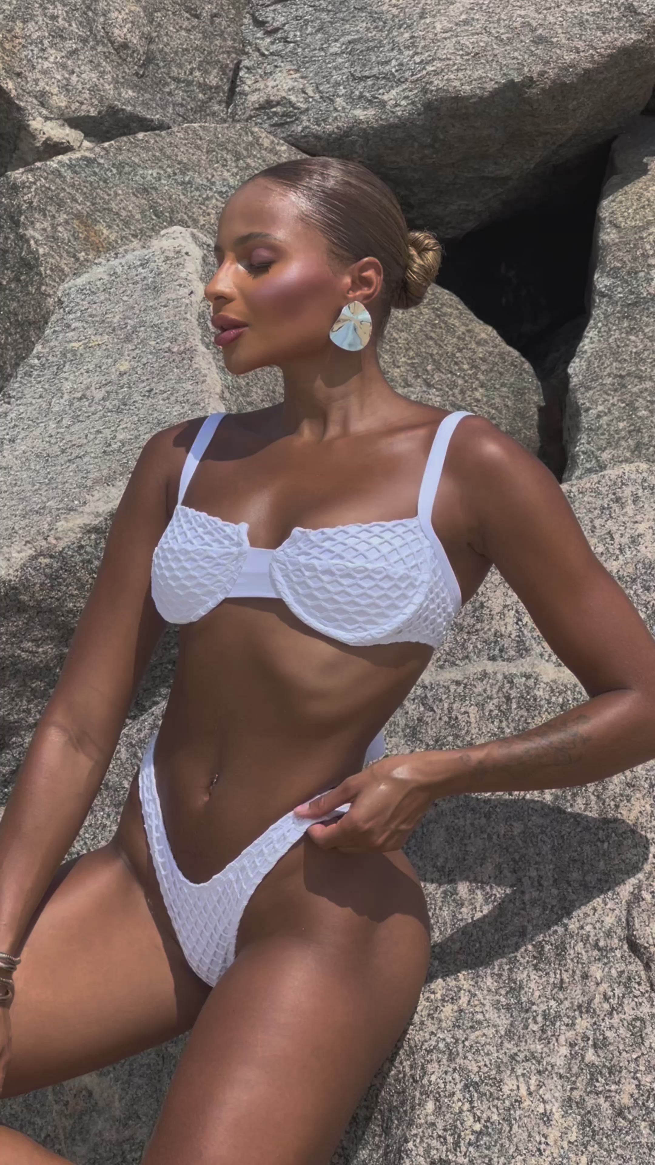 BIKINI ARO REJILLAS BLANCO