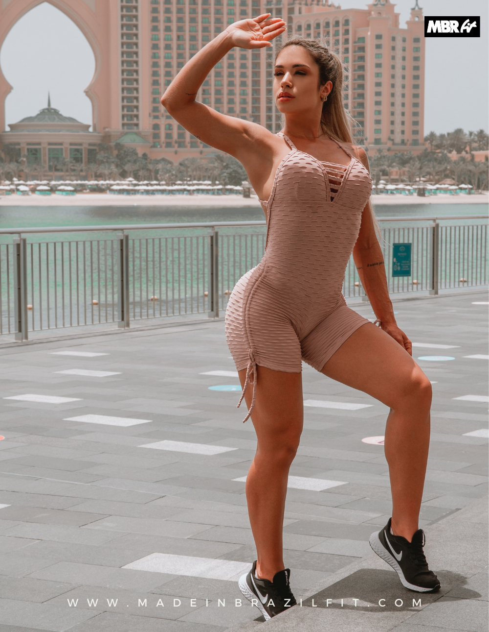 SHORT JUMPSUIT CLASSIC BROCADE beige