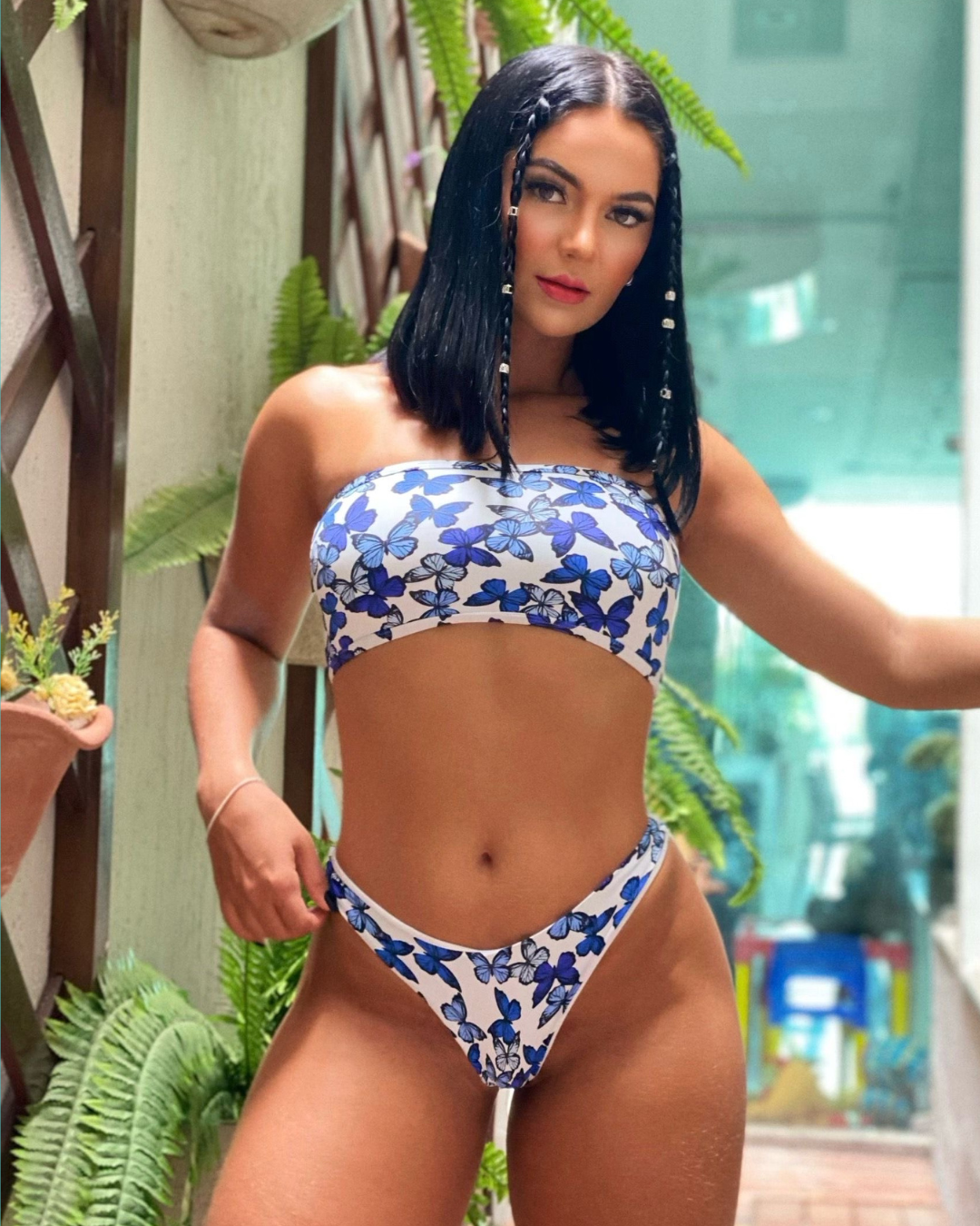 BLUE BORBOLET BANDEAU BIKINI