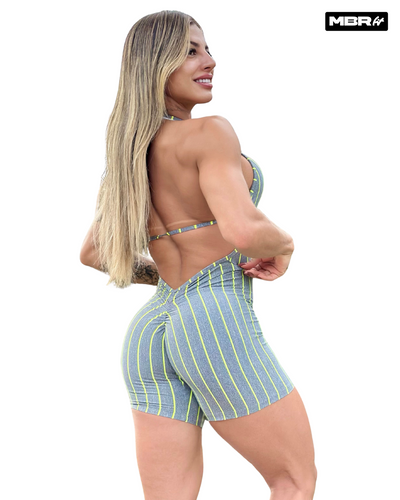 MONO CORTO GRIS NEON (fruncido)