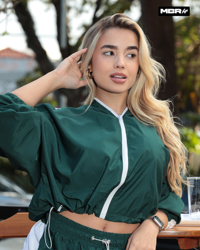 CHAQUETA RUN CORTA VIENTO VERDE