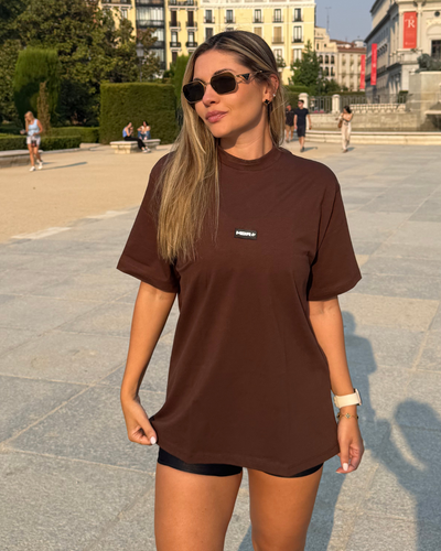 CAMISETA OVERSIZE MARRON