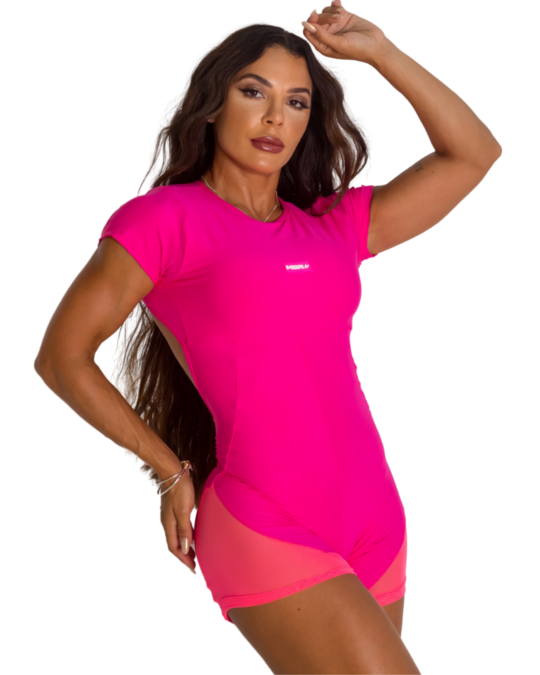 MONO CORTO MANGINHAS TELA PINK (regular)