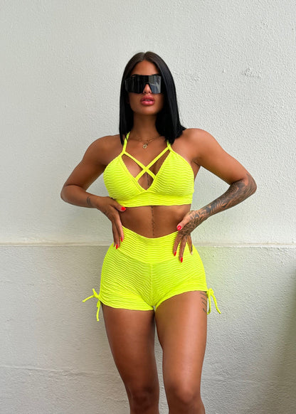 SHORT SET ACESS NEON