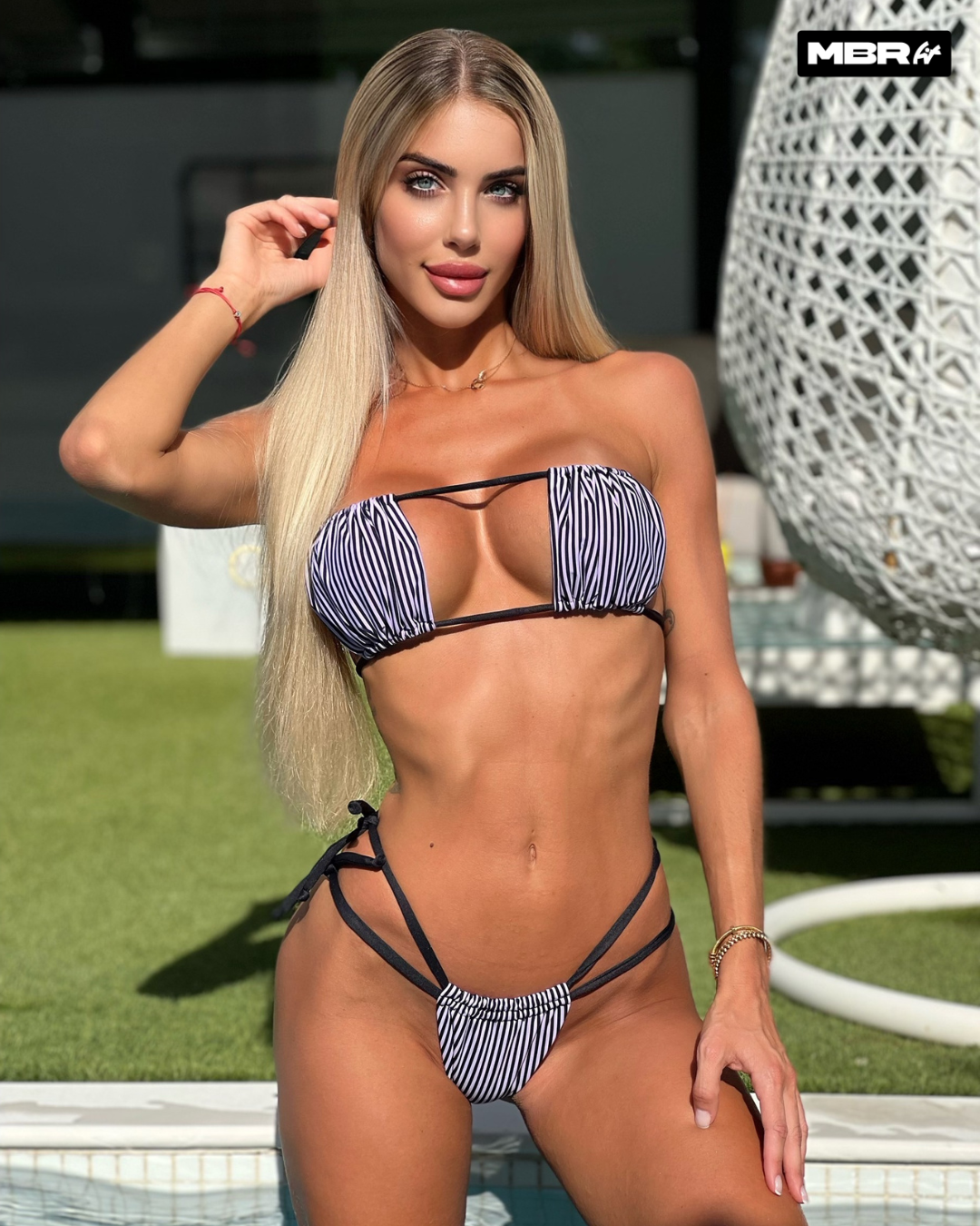 Bikini rayas lila