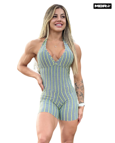 MONO CORTO GRIS NEON (fruncido)