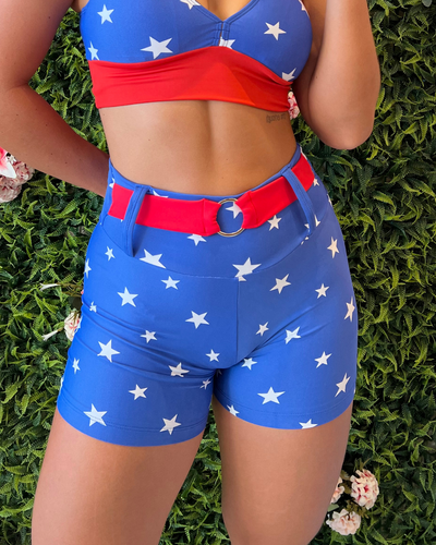 SHORT CINTO WONDER WOMAN (fruncido)