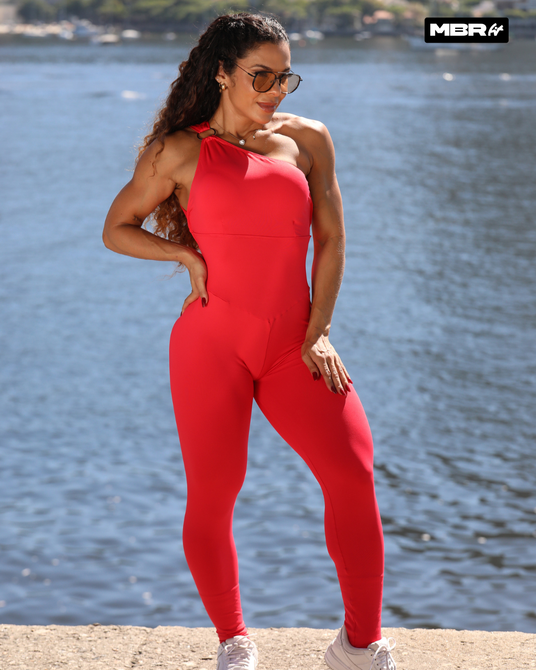 MONO LARGO ARGOLA ROJO (fruncido)