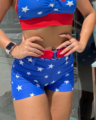 SHORT CINTO WONDER WOMAN (fruncido)