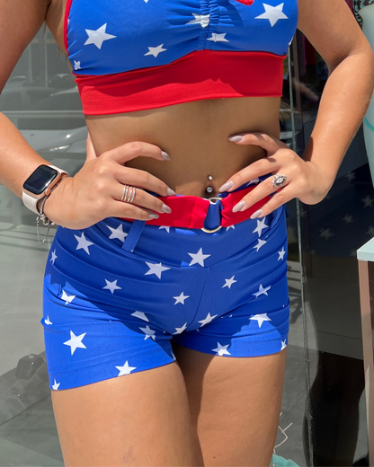 WONDER WOMAN BELT SHORTS