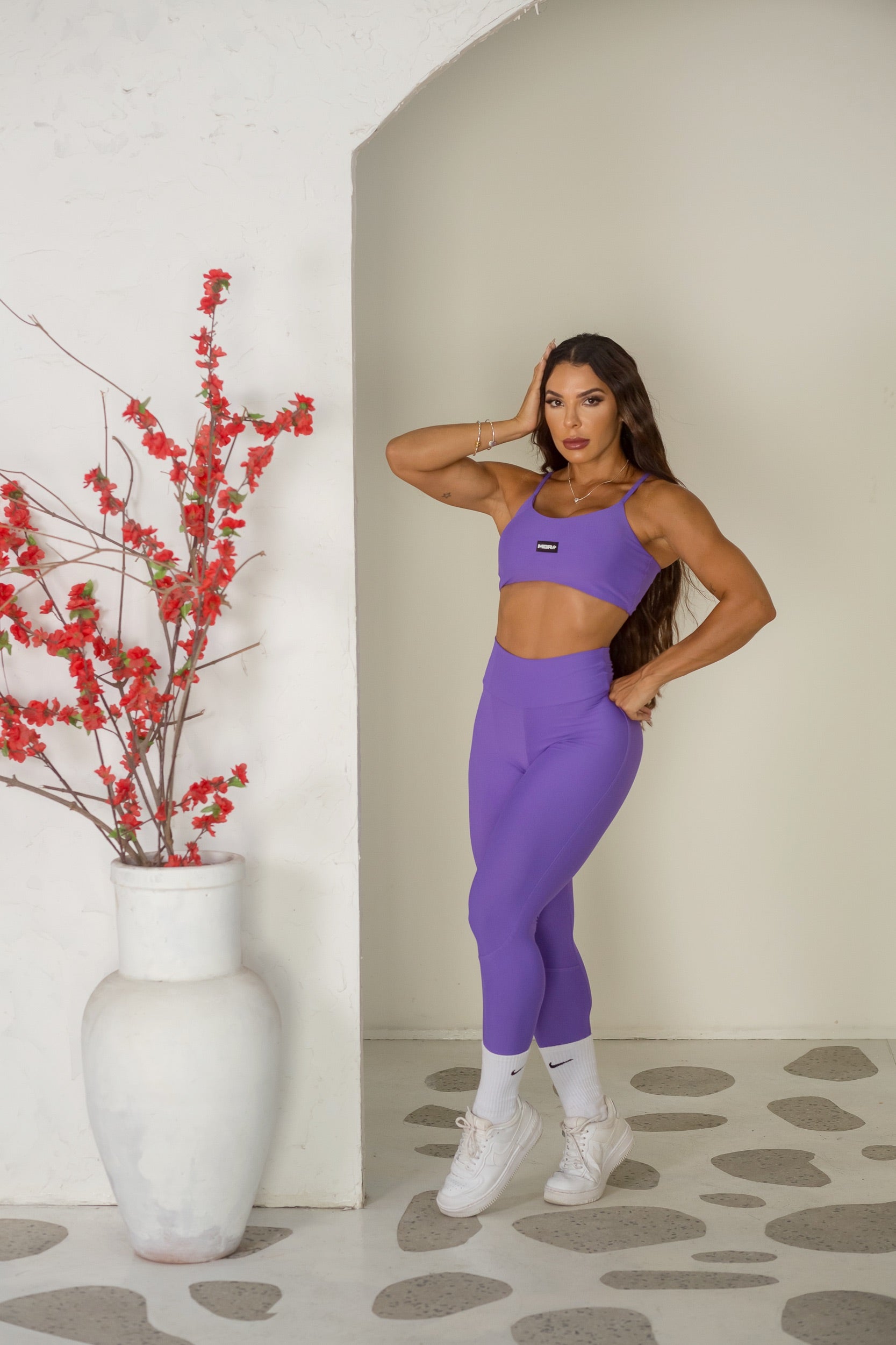 CONJUNTO LEGGING LISO MORADO (regular)