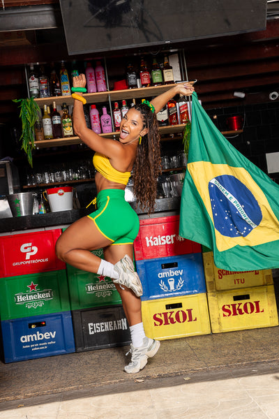 CONJUNTO BRASIL SHORT VERDE Y AMARILLO (regular)