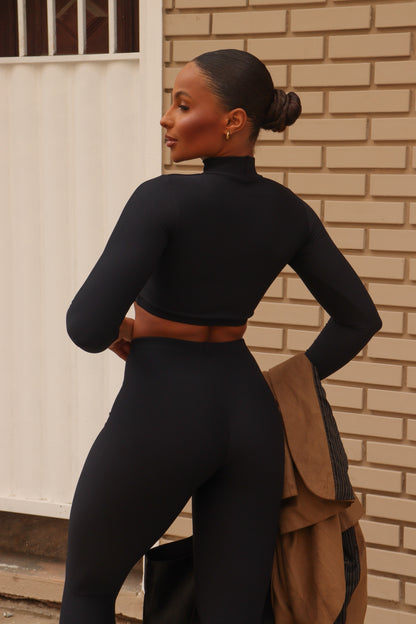 CONJUNTO CANELADO GLAM NEGRO (regular)