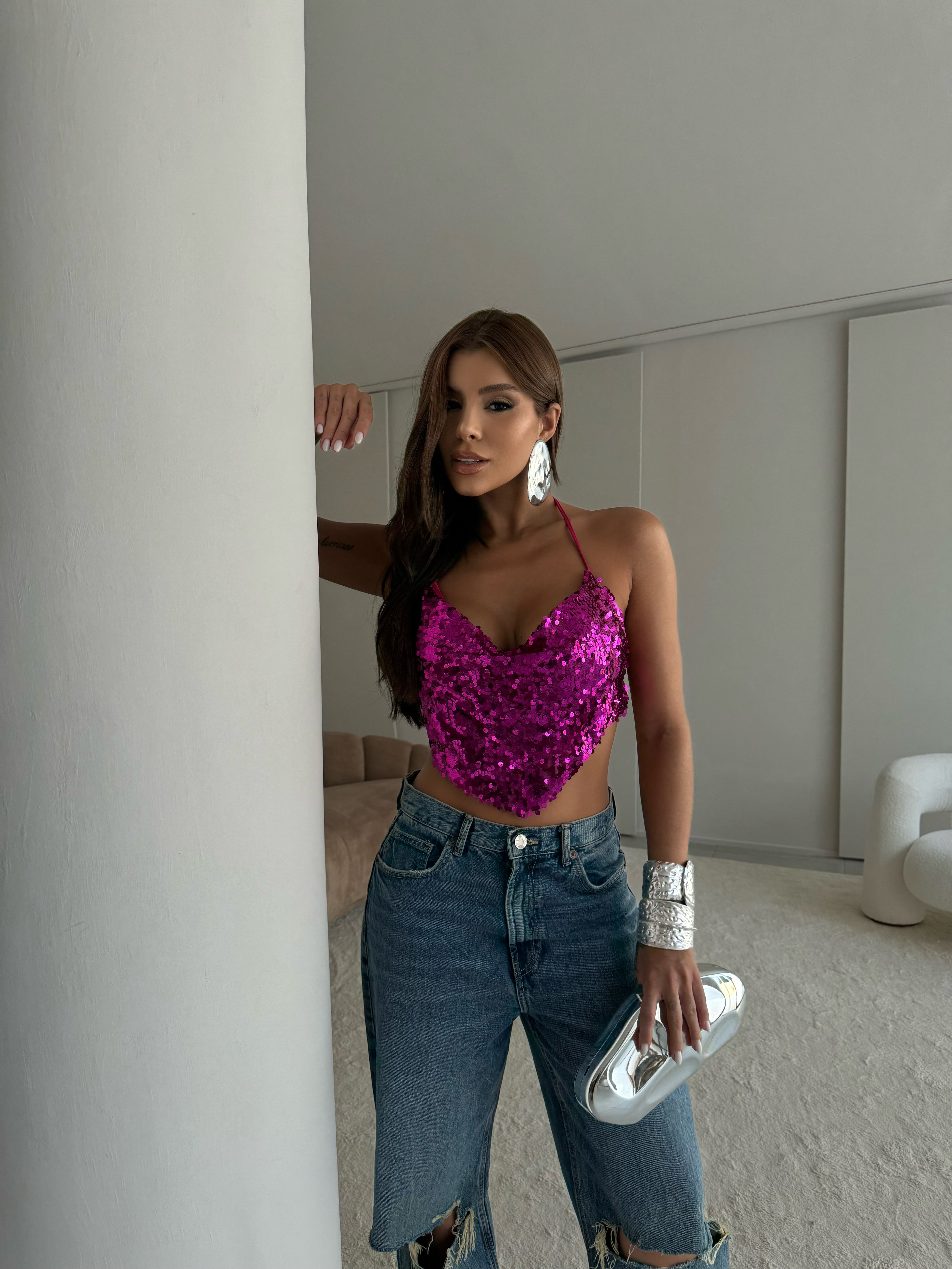 TOP PAETE ROSA BRIILO