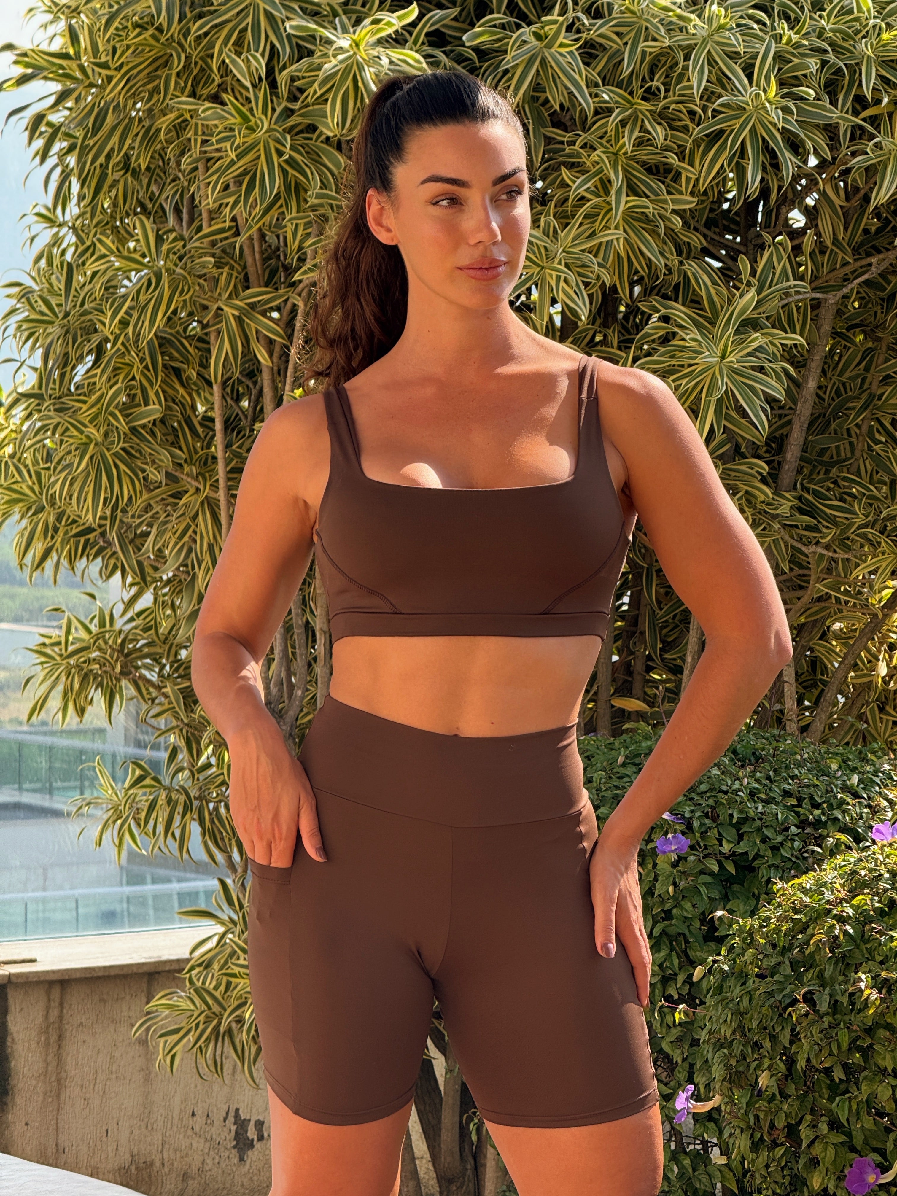 CONJUNTO SHORT MARRON DARK (regular)