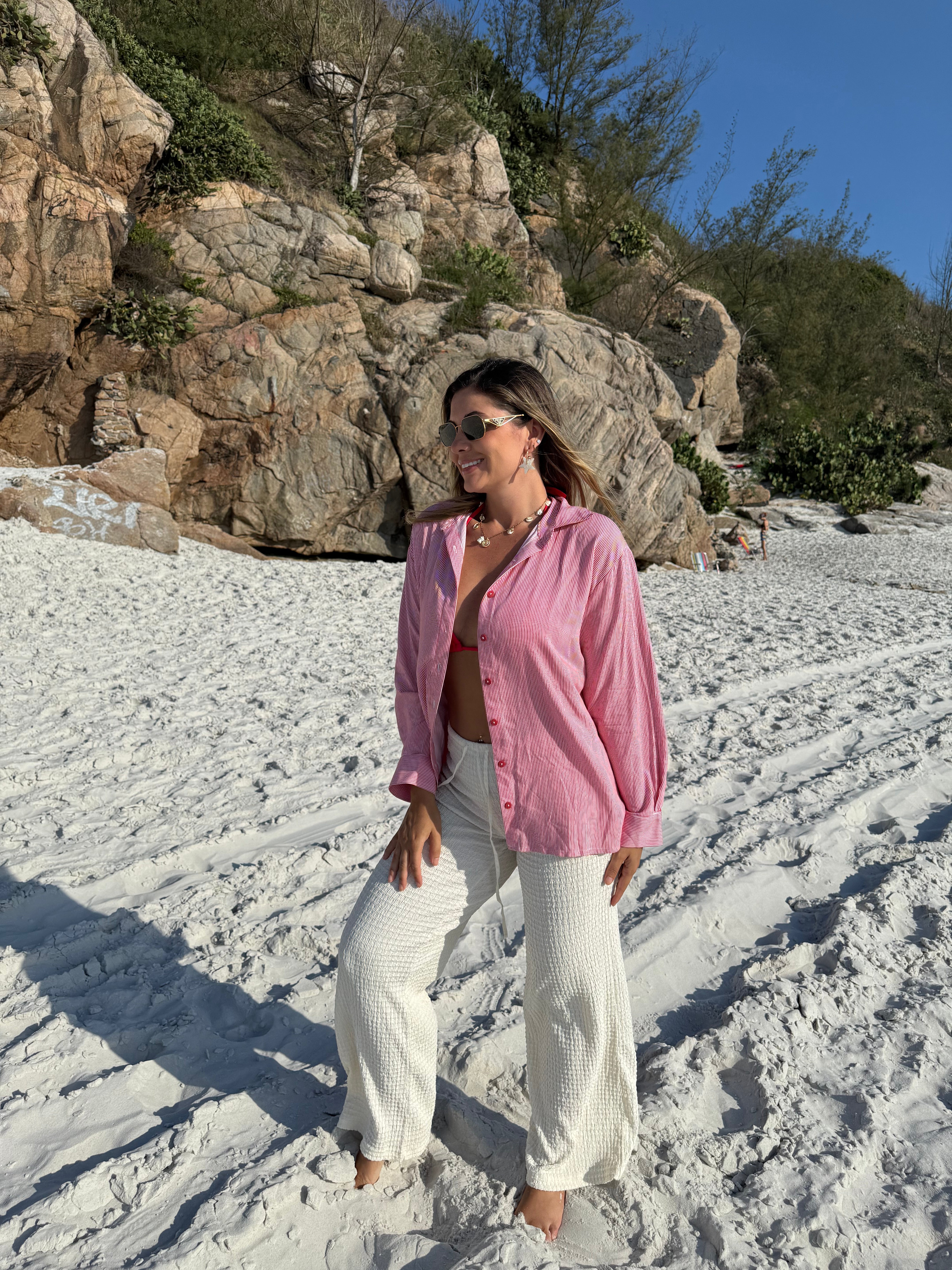 CAMISA LISTRADA ROJA