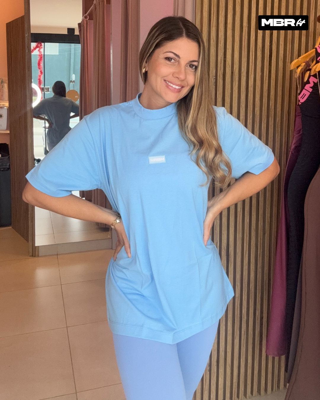 CAMISETA OVER SIZE AZUL