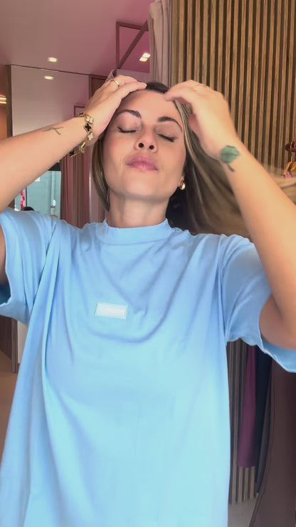 CAMISETA OVER SIZE AZUL