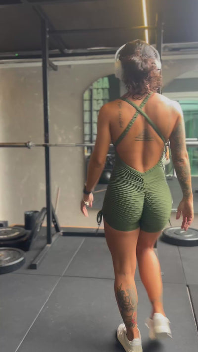 MONO CORTO BROCADO LACINHOS MUSGO