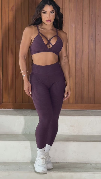 SET LARGO BROCADO AÇAI (fruncido)