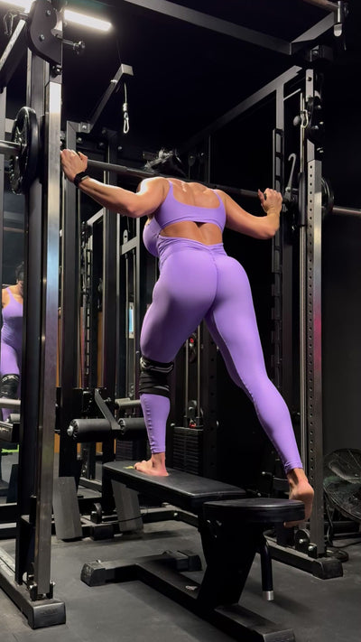 MONO LARGO BRANDED LISO LILA (fruncido)